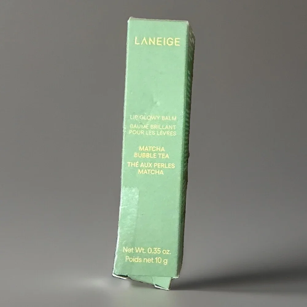 LANEIGE Matcha Bubble Tea Lip Sleeping Mask 0.70 oz + Lip Glowy Balm 0.35 oz